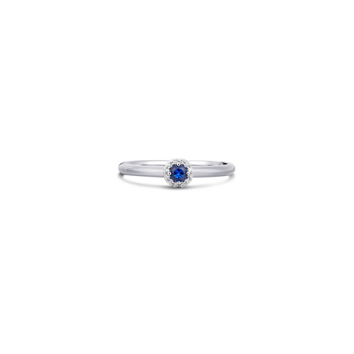 Gisser Ring Zilver Gerhodineerd Zirkonia Donkerblauw – R486B – foto 2