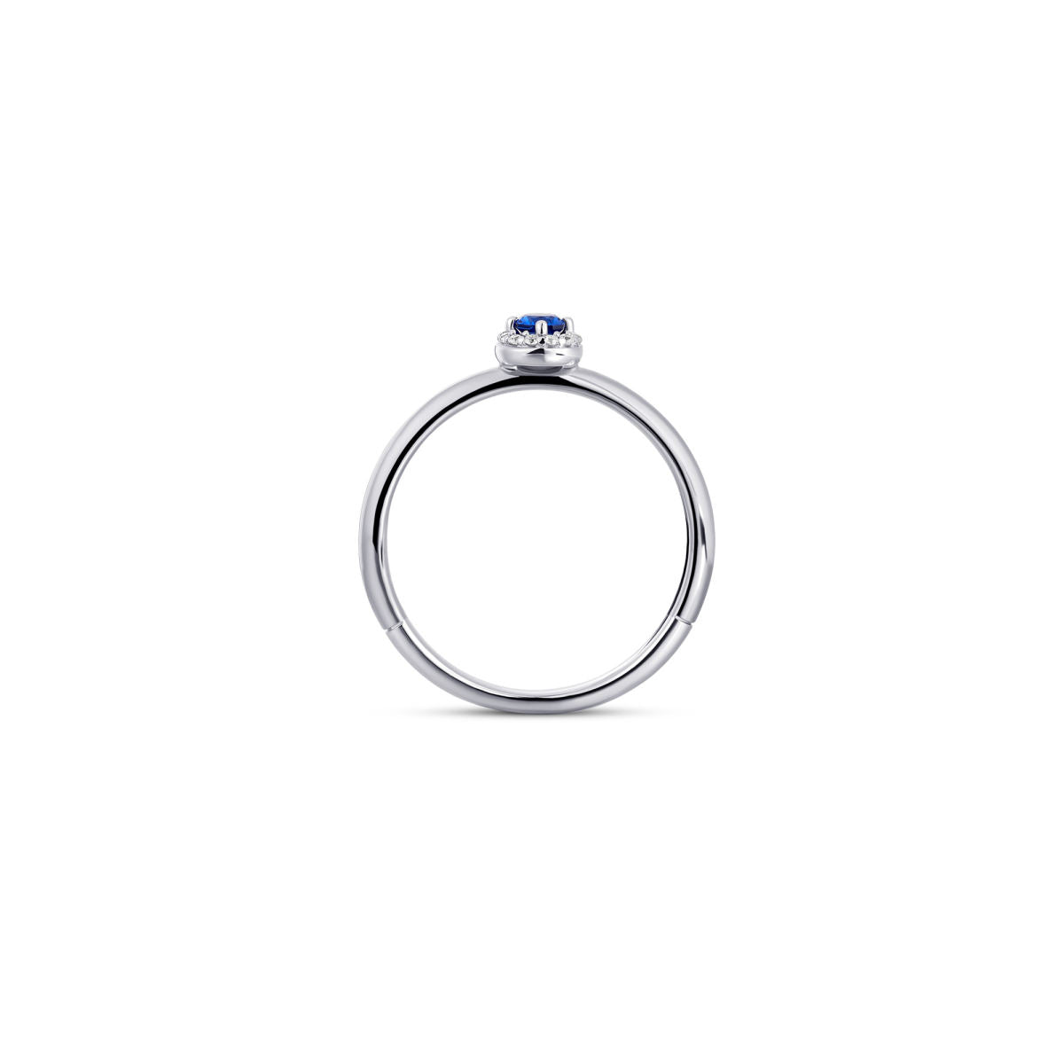 Gisser Ring Zilver Gerhodineerd Zirkonia Donkerblauw – R486B – foto 4
