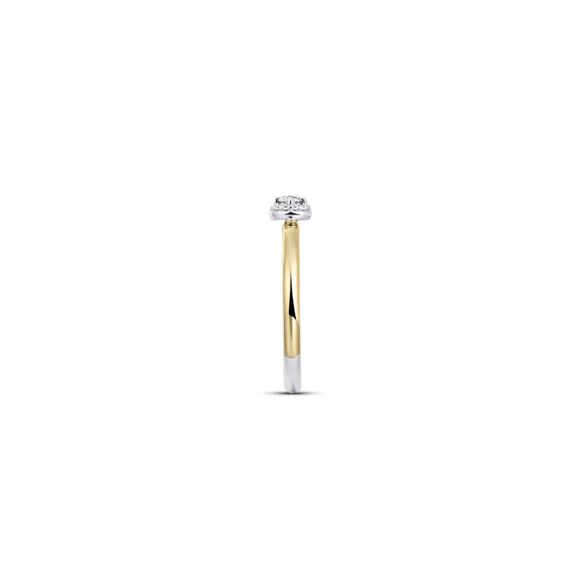 Gisser Ring Zilver Geel Verguld Zirkonia Wit – R486Y – foto 3