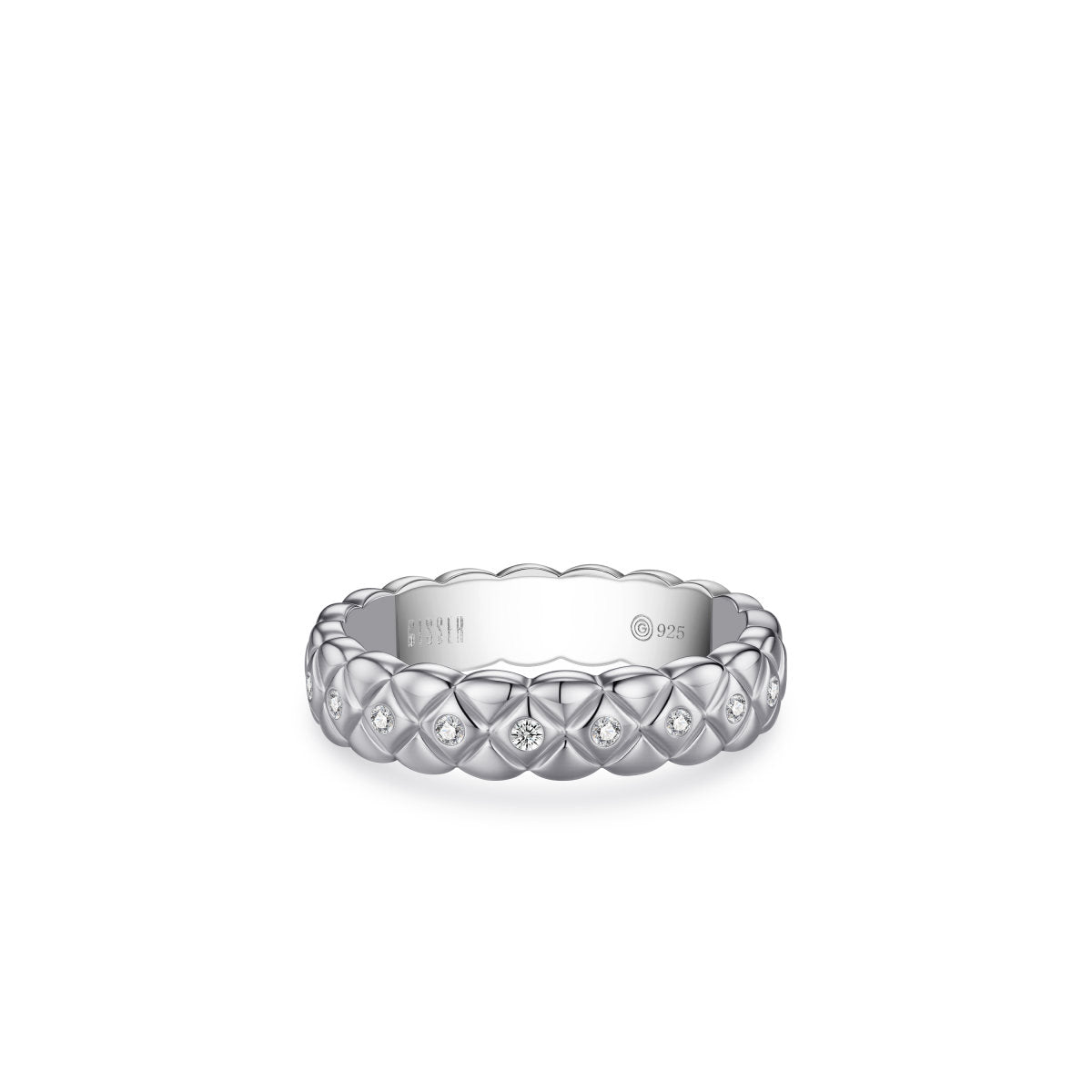 Gisser Ring Zilver Gerhodineerd Zirkonia Wit – R491 – foto 2