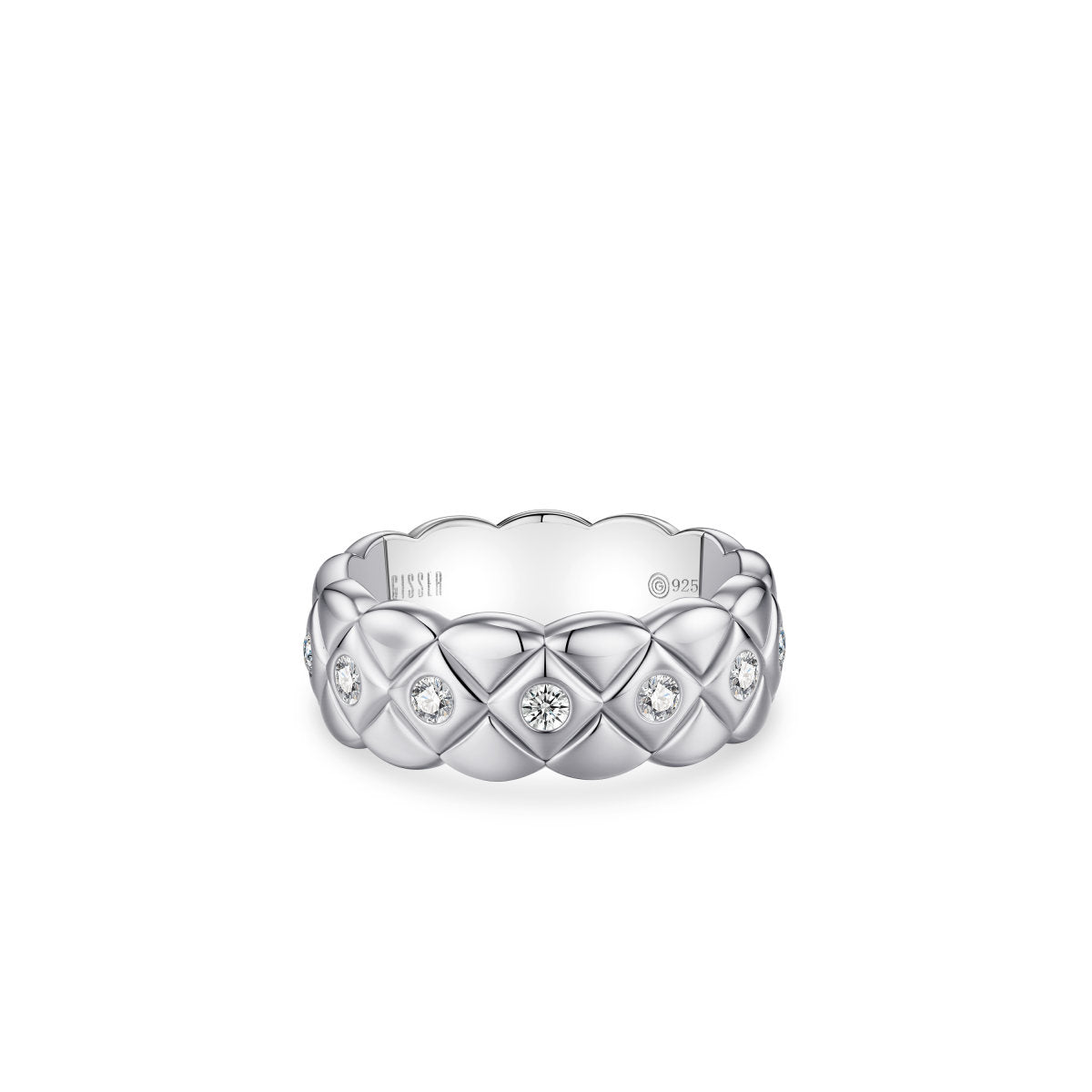Gisser Ring Zilver Gerhodineerd Zirkonia Wit – R492 – foto 2