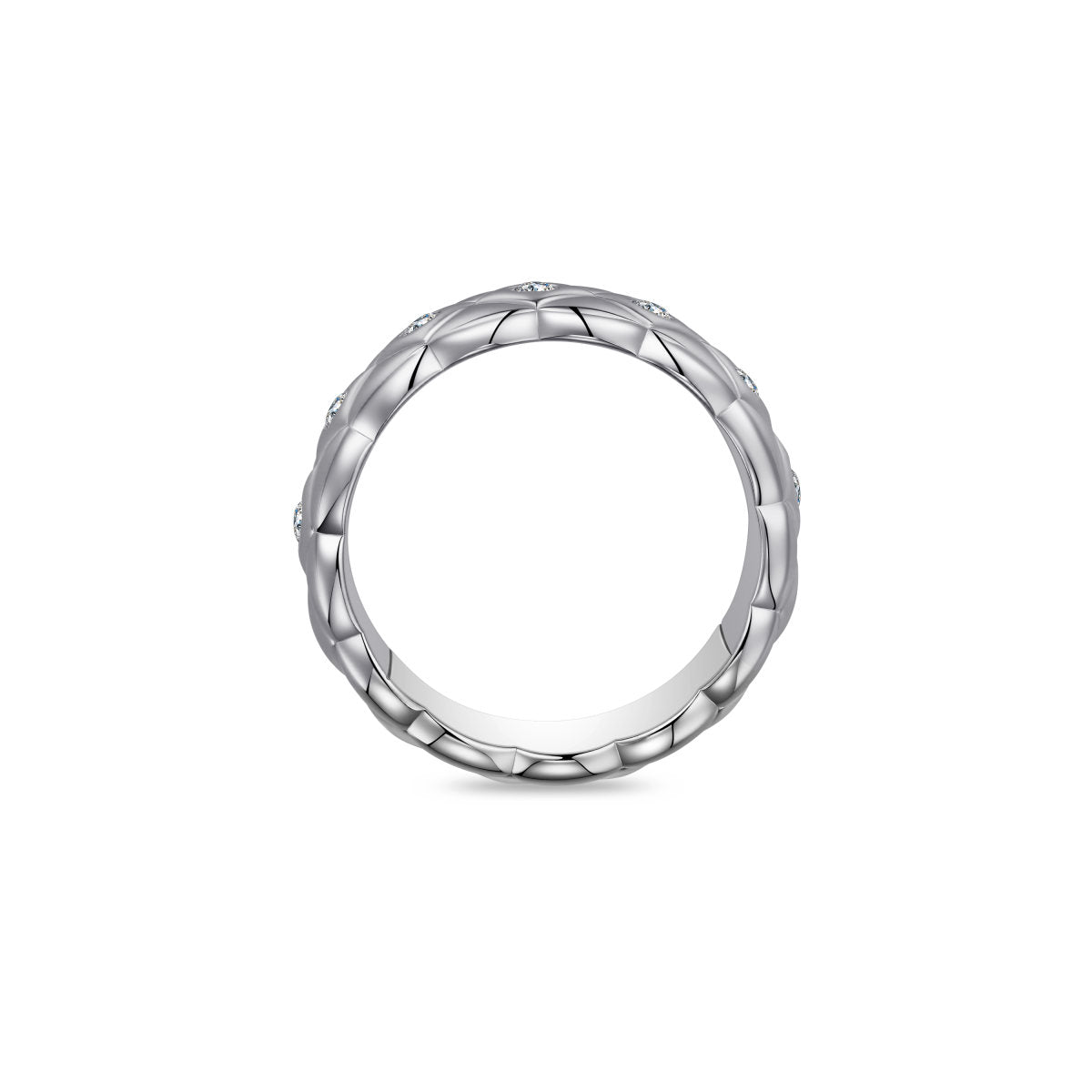Gisser Ring Zilver Gerhodineerd Zirkonia Wit – R492 – foto 4