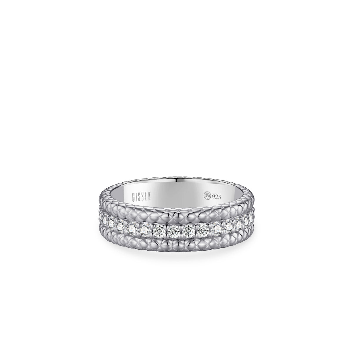 Gisser Ring Zilver Gerhodineerd Zirkonia Wit – R495 – foto 2