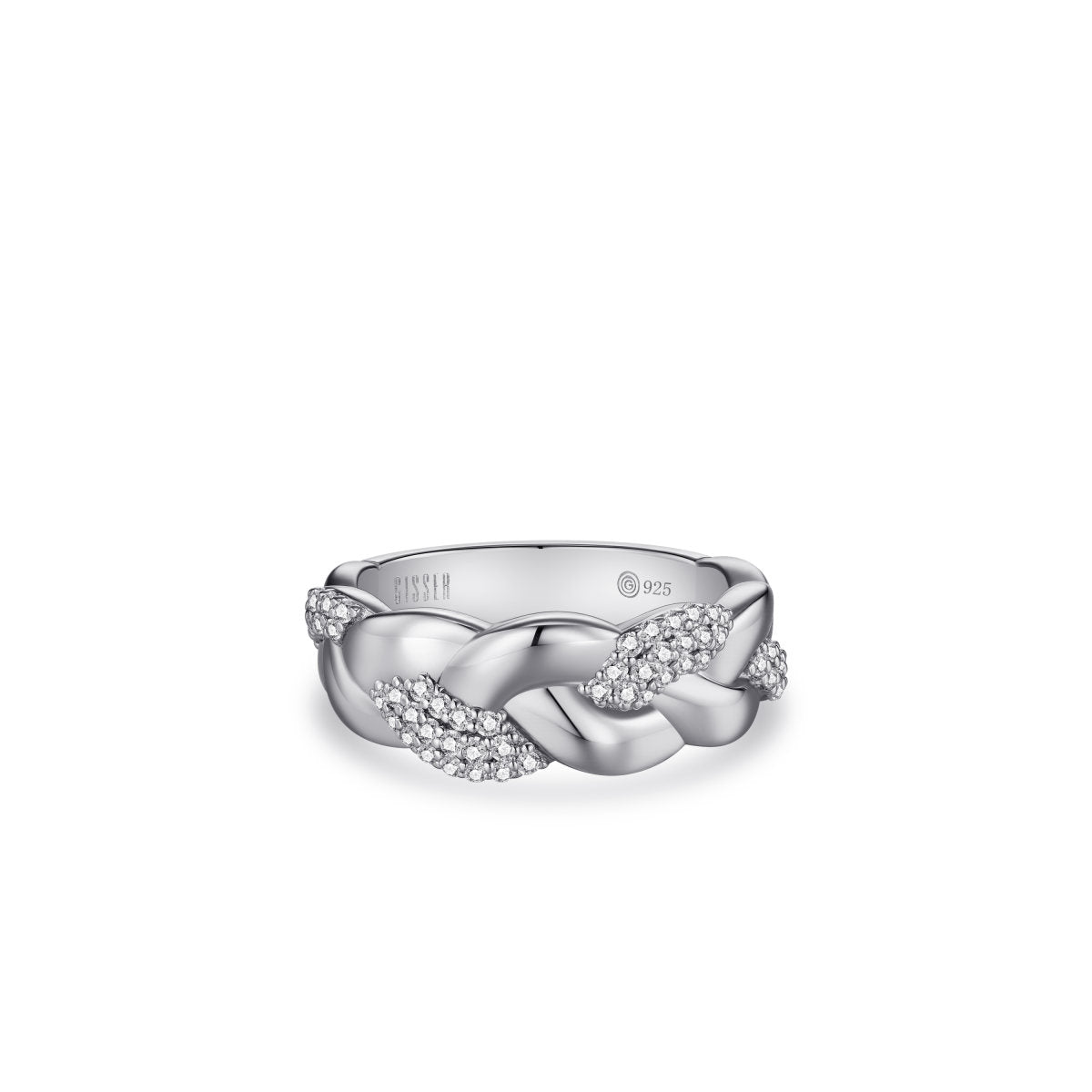 Gisser Ring Zilver Gerhodineerd Zirkonia Wit – R498 – foto 2