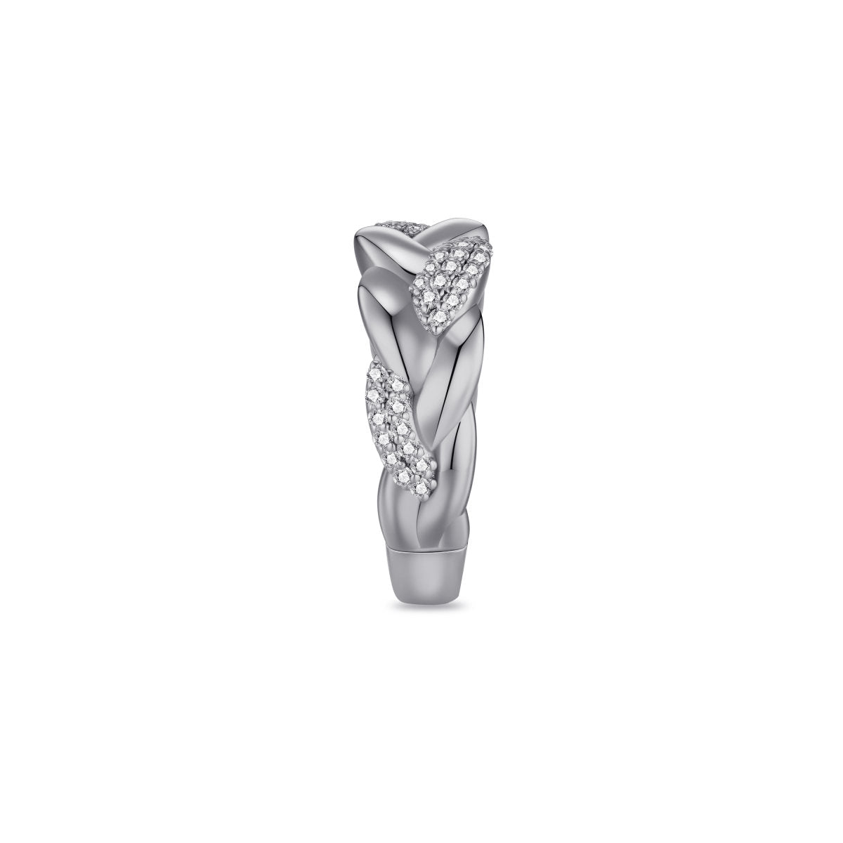 Gisser Ring Zilver Gerhodineerd Zirkonia Wit – R498 – foto 3