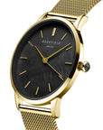 Rosefield horloge RBGMG-R07 Pearl Edit Mesh Black MOP Gold - PansiteNederland.nl