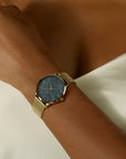 Rosefield horloge RBGMG-R07 Pearl Edit Mesh Black MOP Gold - PansiteNederland.nl