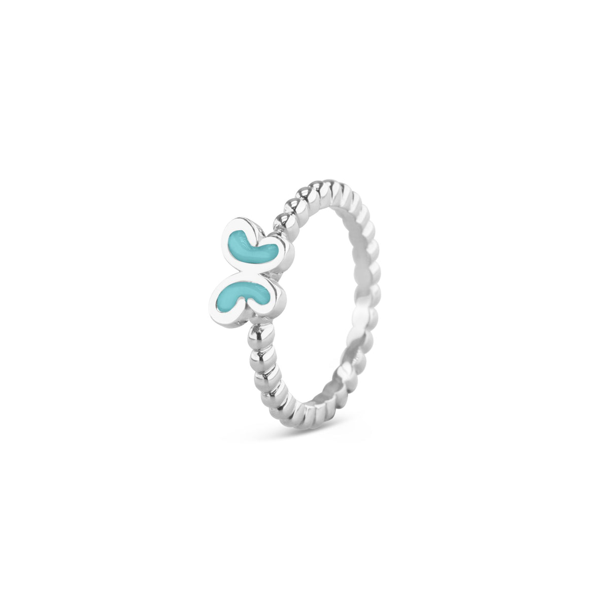 See You Vlinder bolletjesring voor as in zilver – RG-003 – afbeelding 1