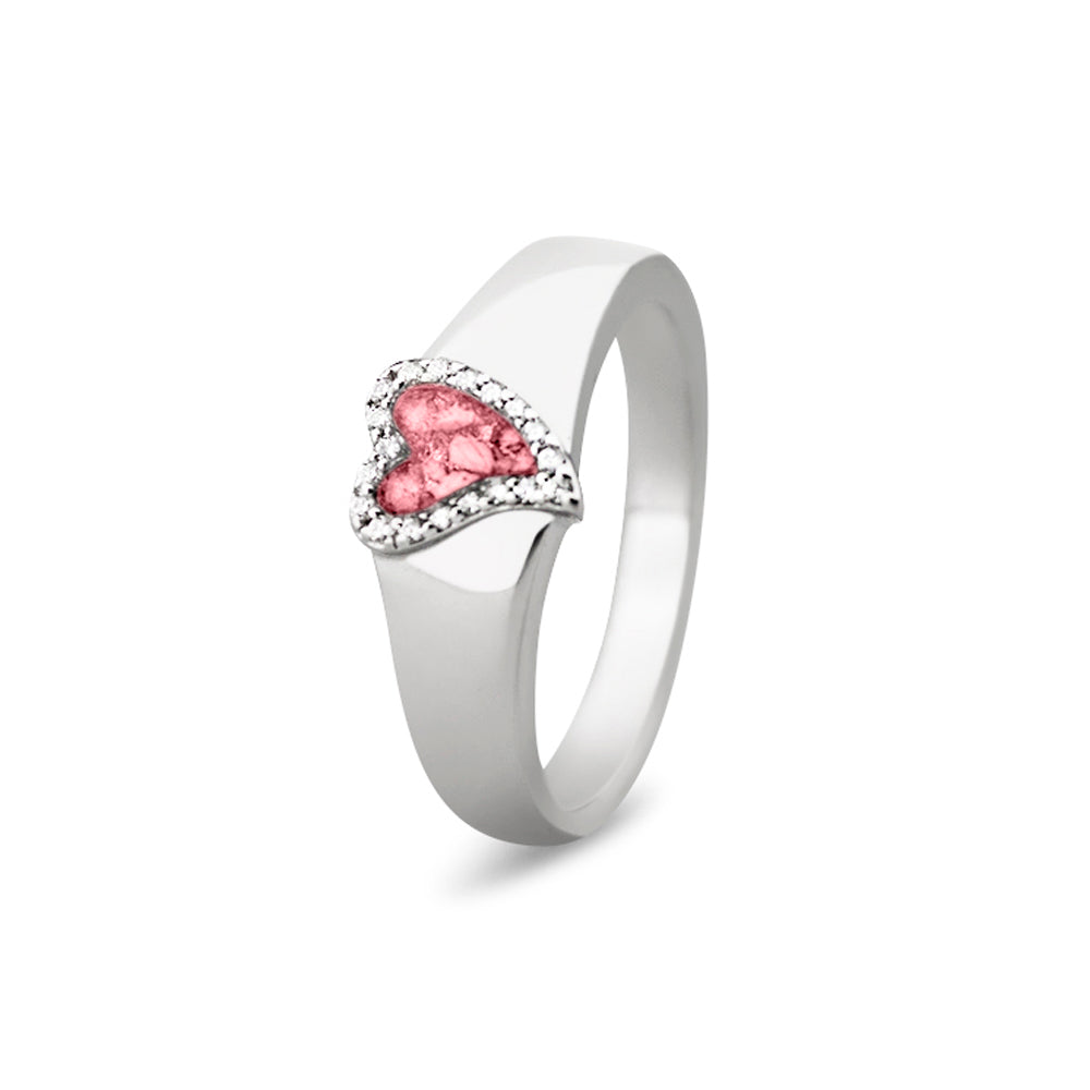See You Gems Heart Ring zilver zwart - RG005-EU50