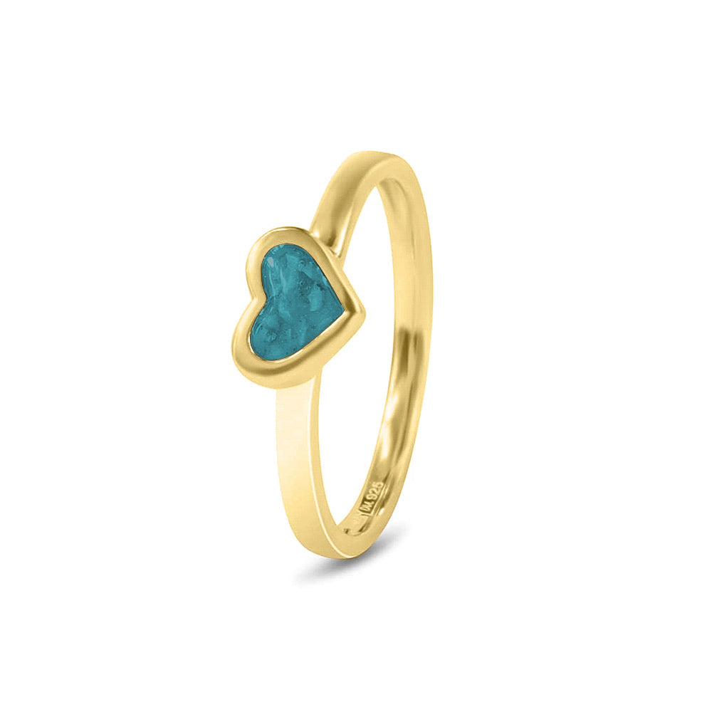 See You Stackable Heart Ring zilver zwart - RG011-EU47