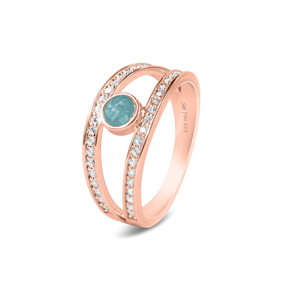 See You Dubbele ring met stenen en askastje in goud – RG-014 – afbeelding 24