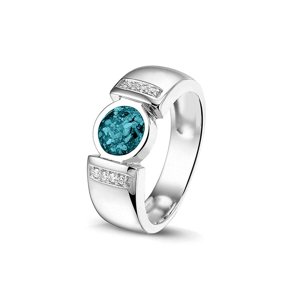See You Modern Gem Ring 75 mm zilver zwart - RG022-EU50
