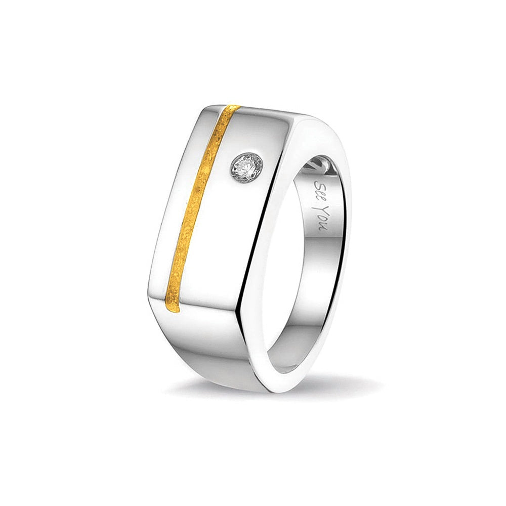 See You Ring met smalle asstreep in goud – RG-040 – afbeelding 56