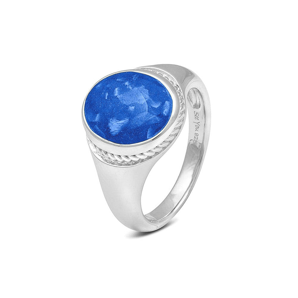 See You Zegelring met ovaal vlak en as, gedraaid goud – RG-050 – afbeelding 60