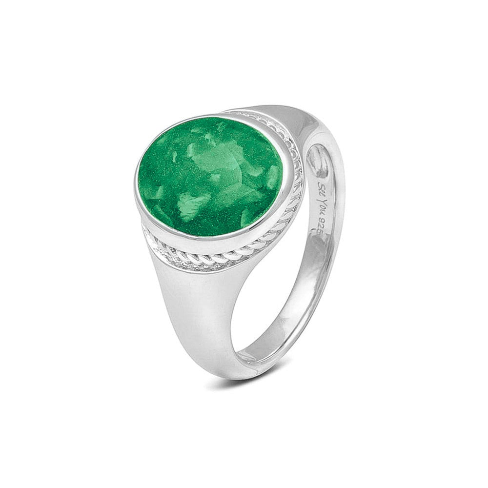 See You Zegelring met ovaal vlak en as, gedraaid goud – RG-050 – afbeelding 67