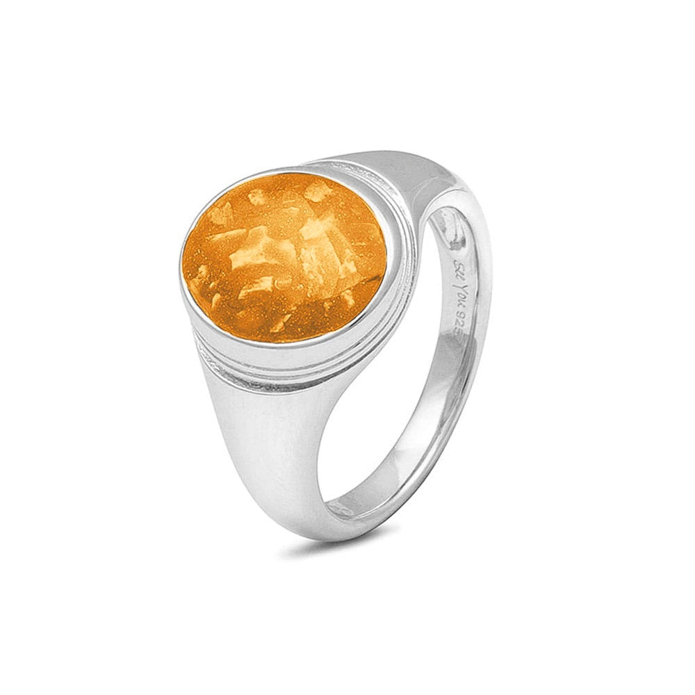 See You Zegelring met rand en as, ovaal in goud – RG-052 – afbeelding 51