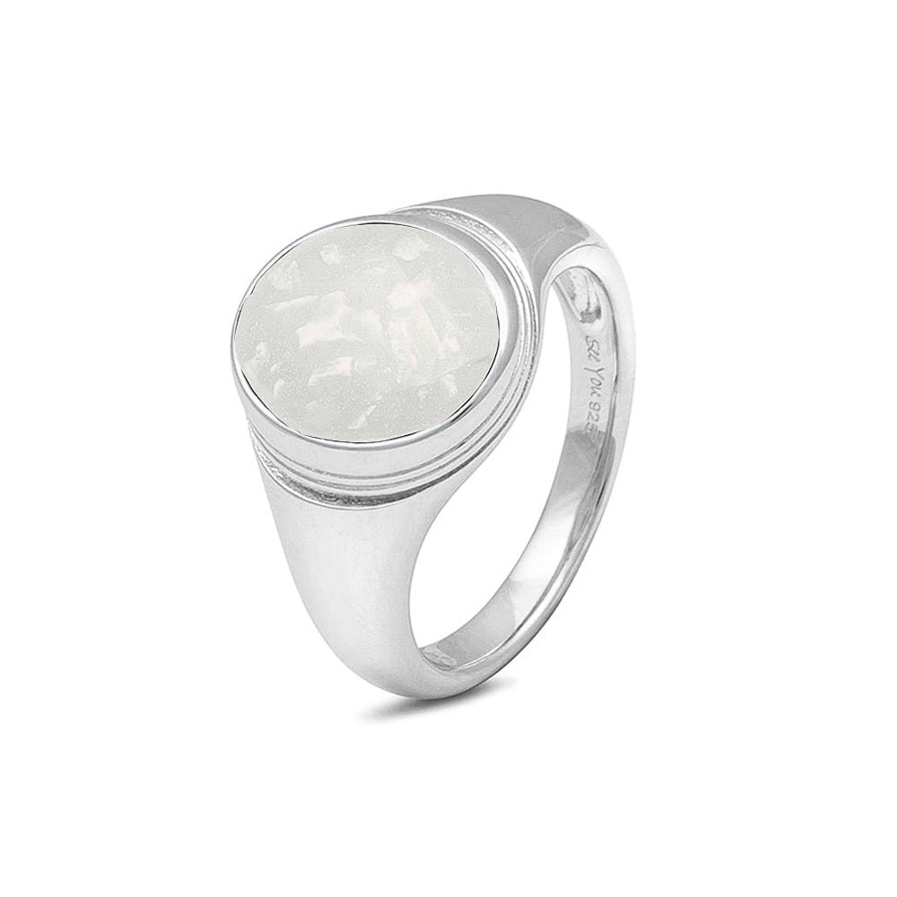 See You Zegelring met rand en as, ovaal in goud – RG-052 – afbeelding 53