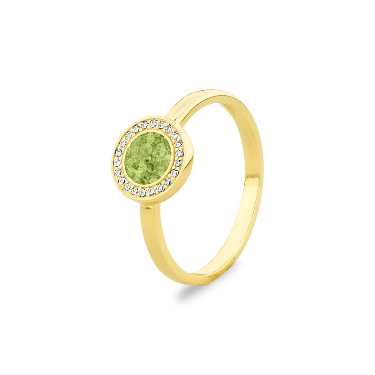 See You Gem Disk Signet Ring 10 mm zilver zwart - RG056-EU50