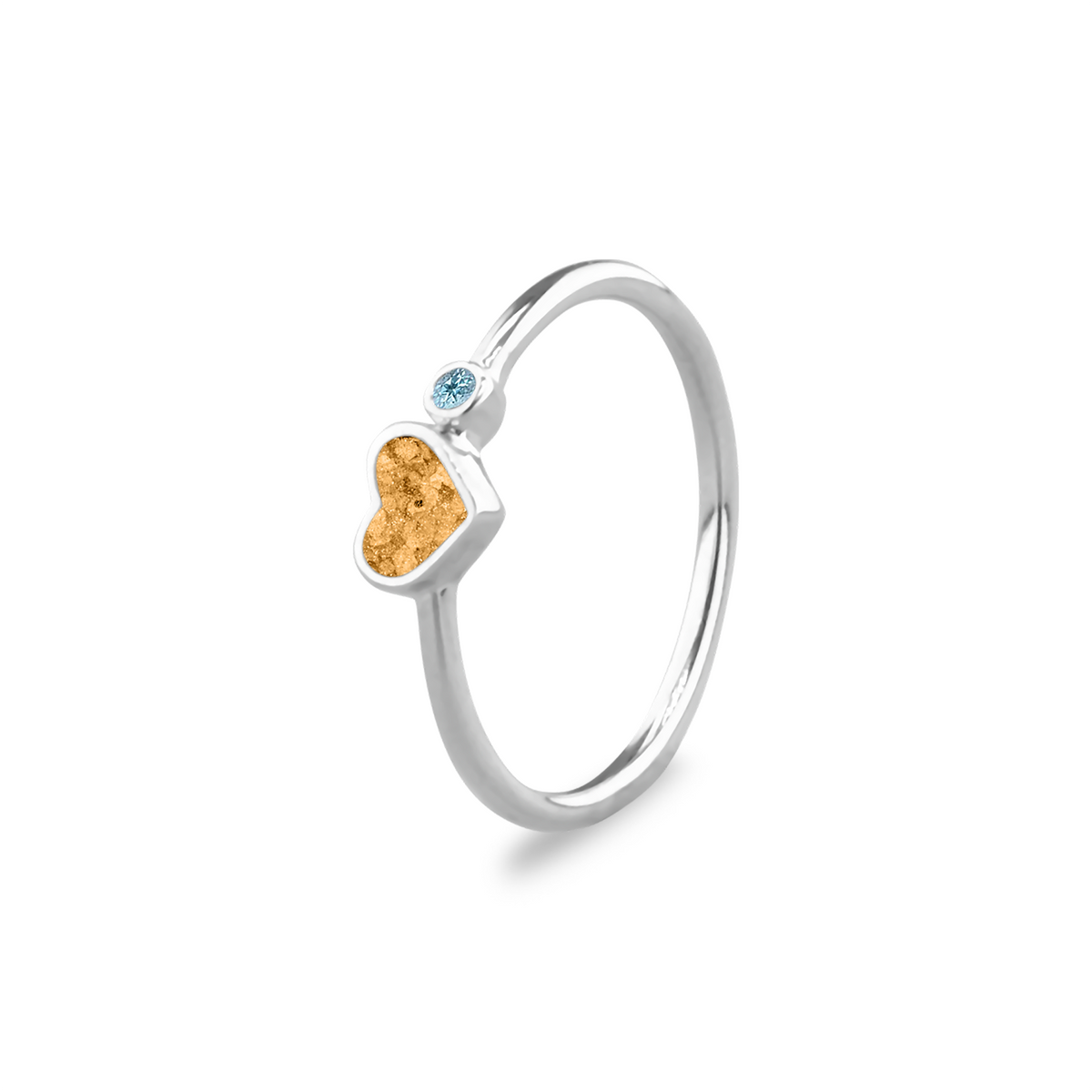 See You Gouden hartring met as en geboortesteen – RG057 – afbeelding 52