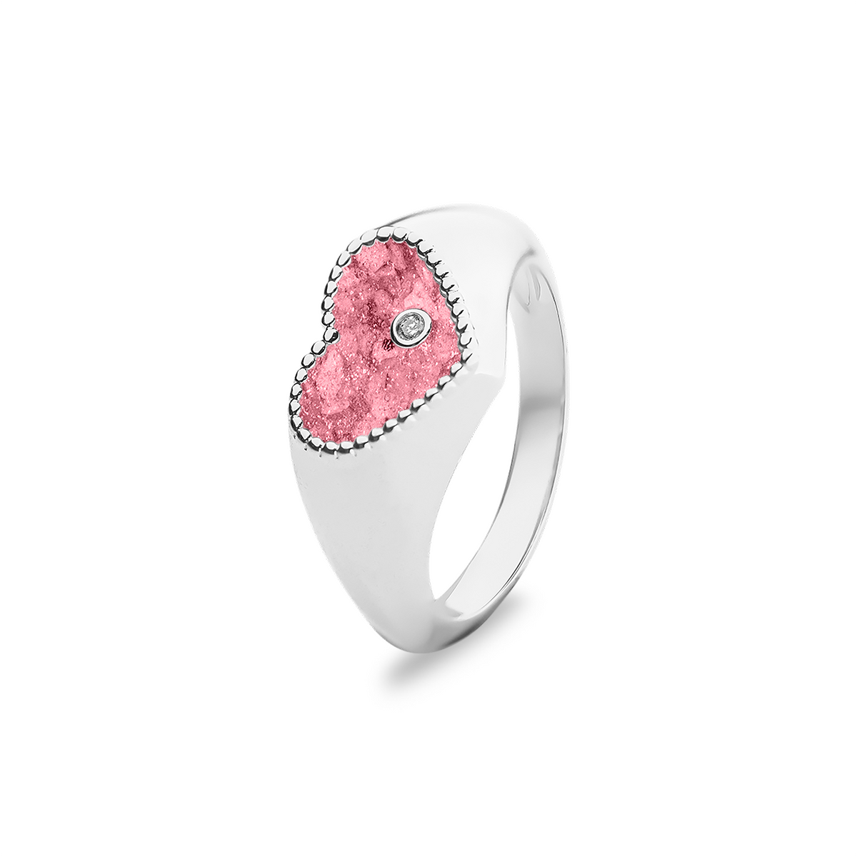 See You Oval Ring Diamond 1.2 cm zilver zwart - RG072D-EU47