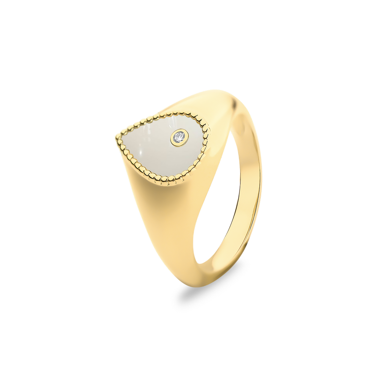 See You Tear Ring Diamond 1.2 cm zilver zwart - RG073D-EU47