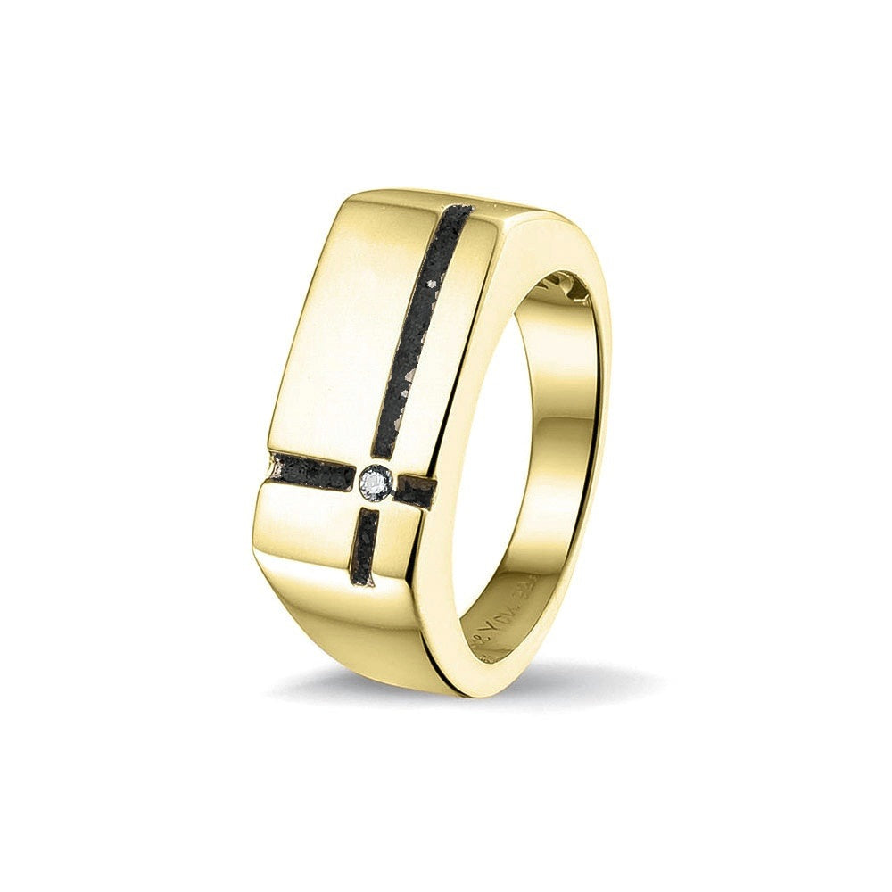 See You Gouden herenring met kruis en zirkonia – RG-039 – afbeelding 6