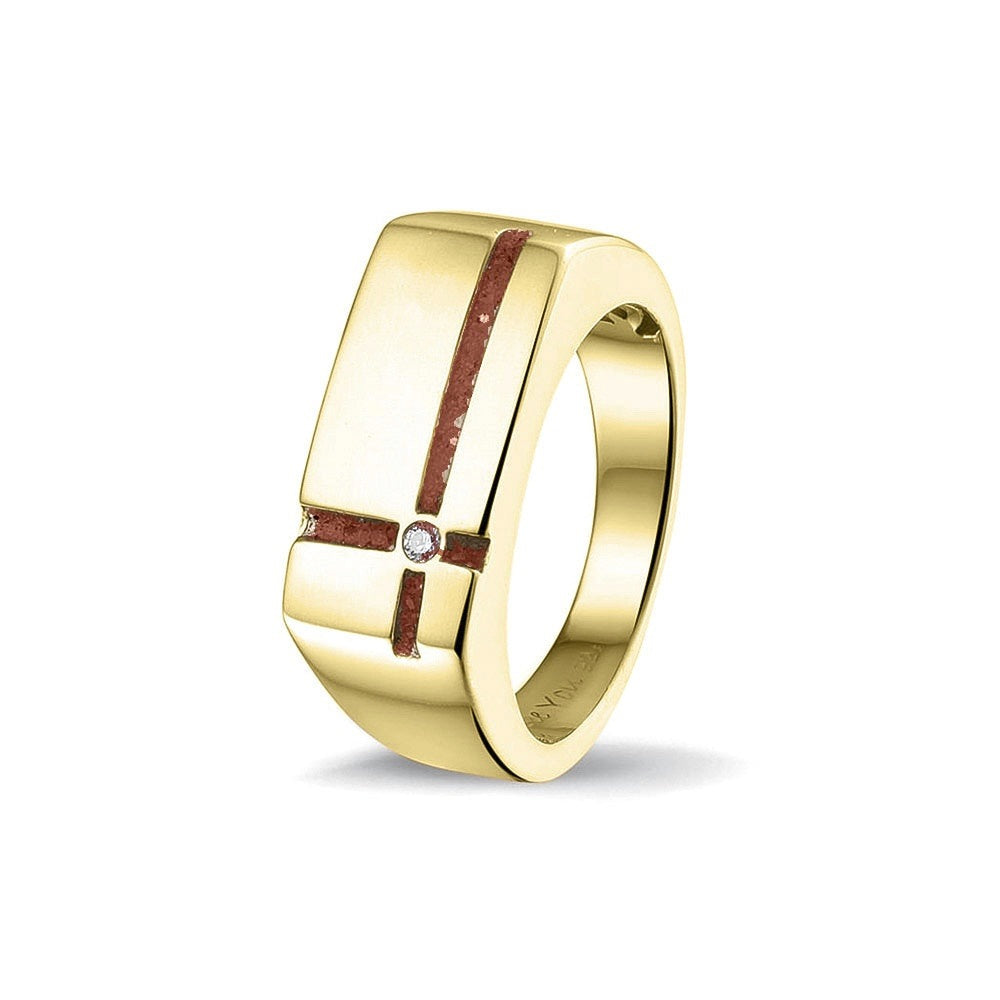See You Gouden herenring met kruis en zirkonia – RG-039 – afbeelding 8