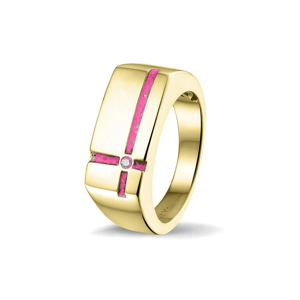 See You Gouden herenring met kruis en zirkonia – RG-039 – afbeelding 12