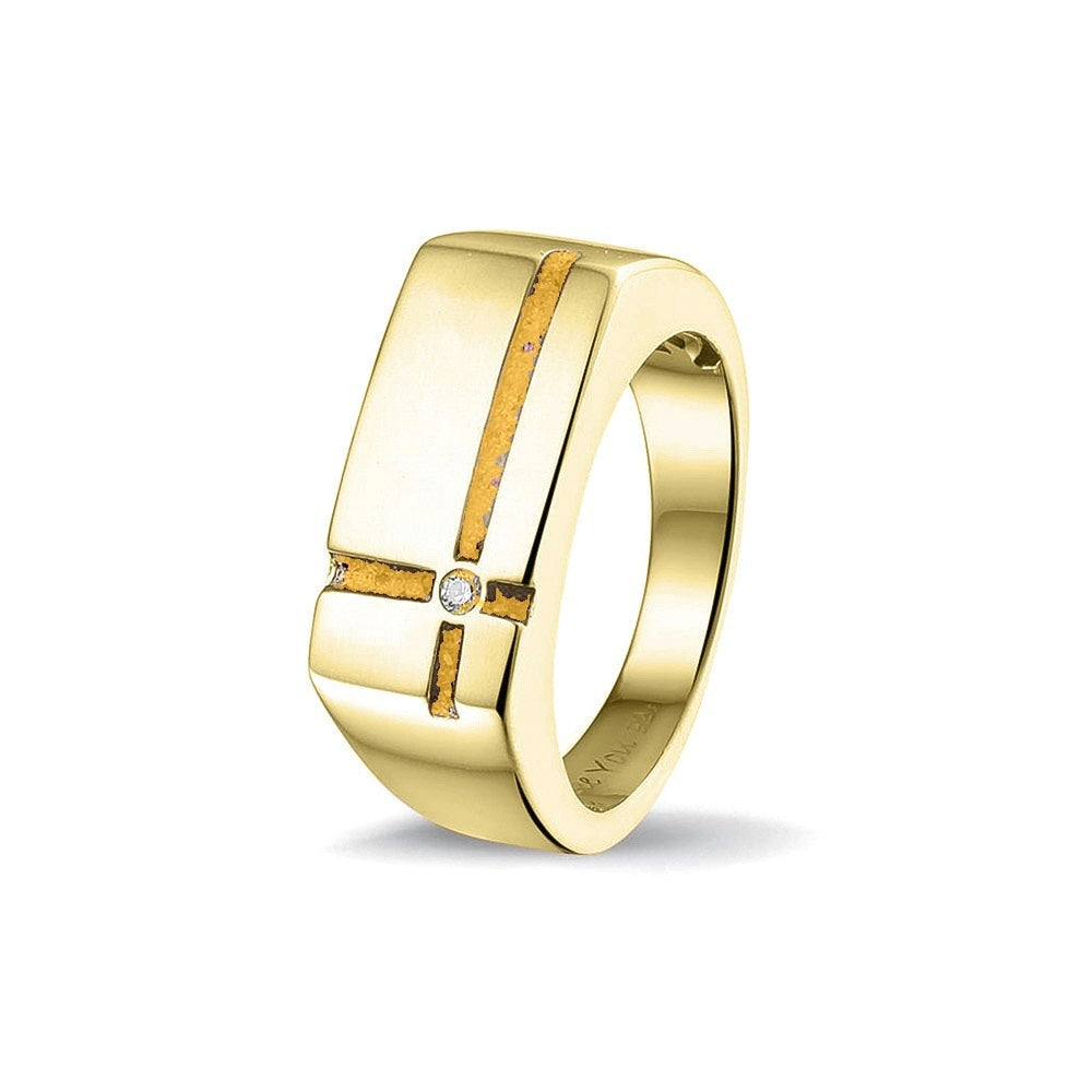 See You Gouden herenring met kruis en zirkonia – RG-039 – afbeelding 10
