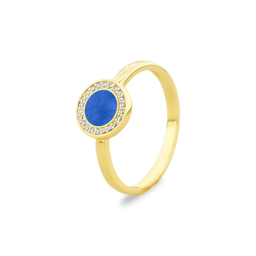 See You Diskring voor as met steentjes in goud – RG-056 – afbeelding 14