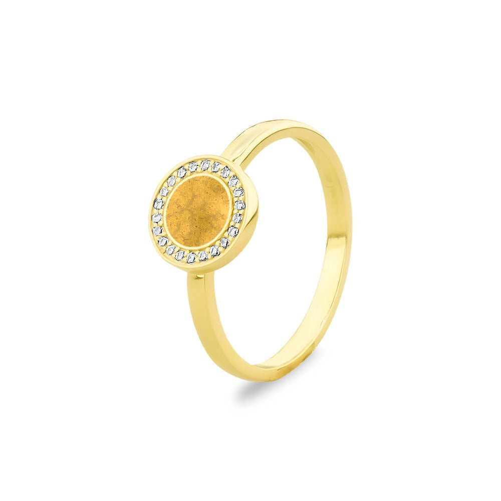 See You Diskring voor as met steentjes in goud – RG-056 – afbeelding 10