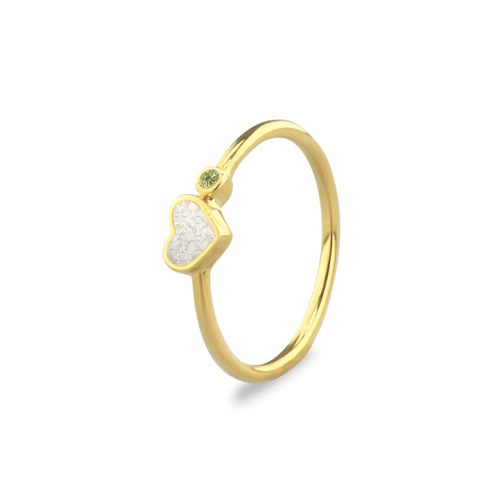 See You Gouden hartring met as en geboortesteen – RG057 – afbeelding 23