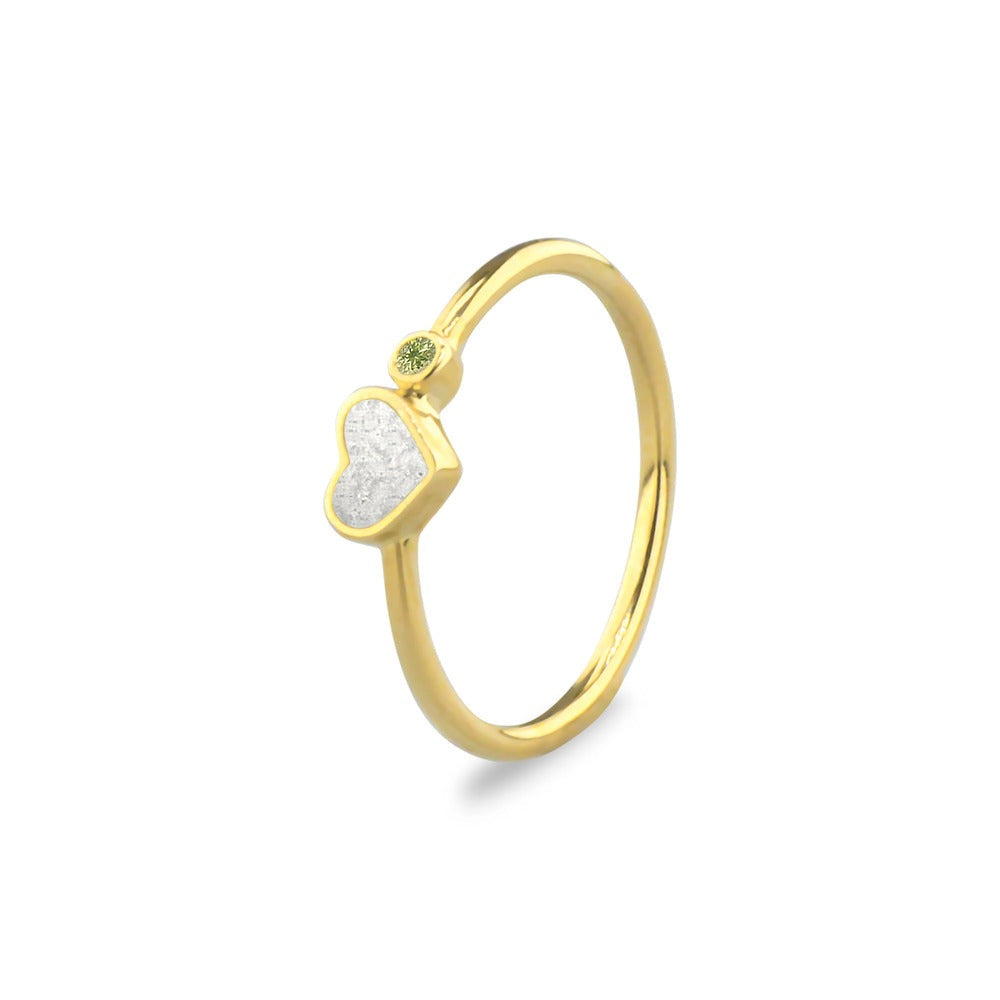 See You Gouden hartring met as en geboortesteen – RG057 – afbeelding 7