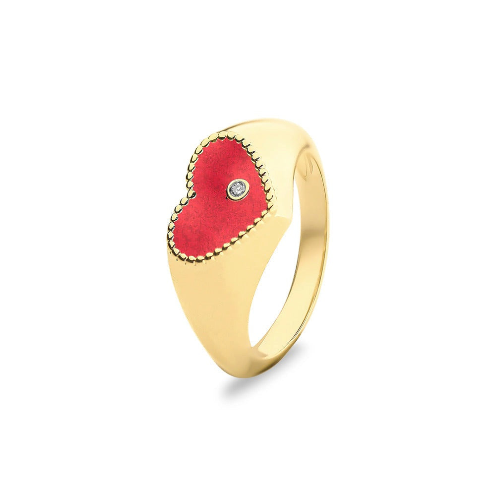 See You Gouden hartring met diamant voor as – RG071 – afbeelding 11