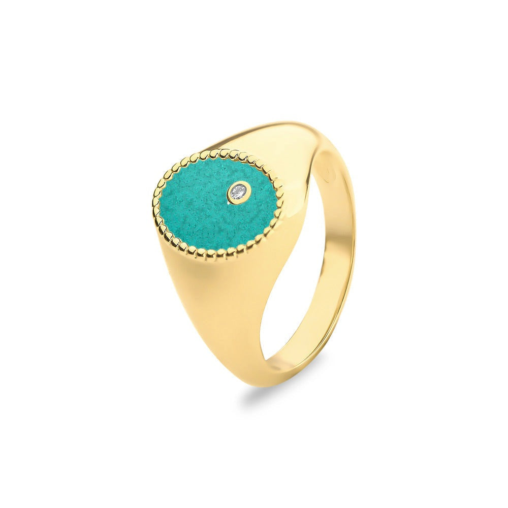 See You Ovale gouden asring met diamant – RG072 – afbeelding 18