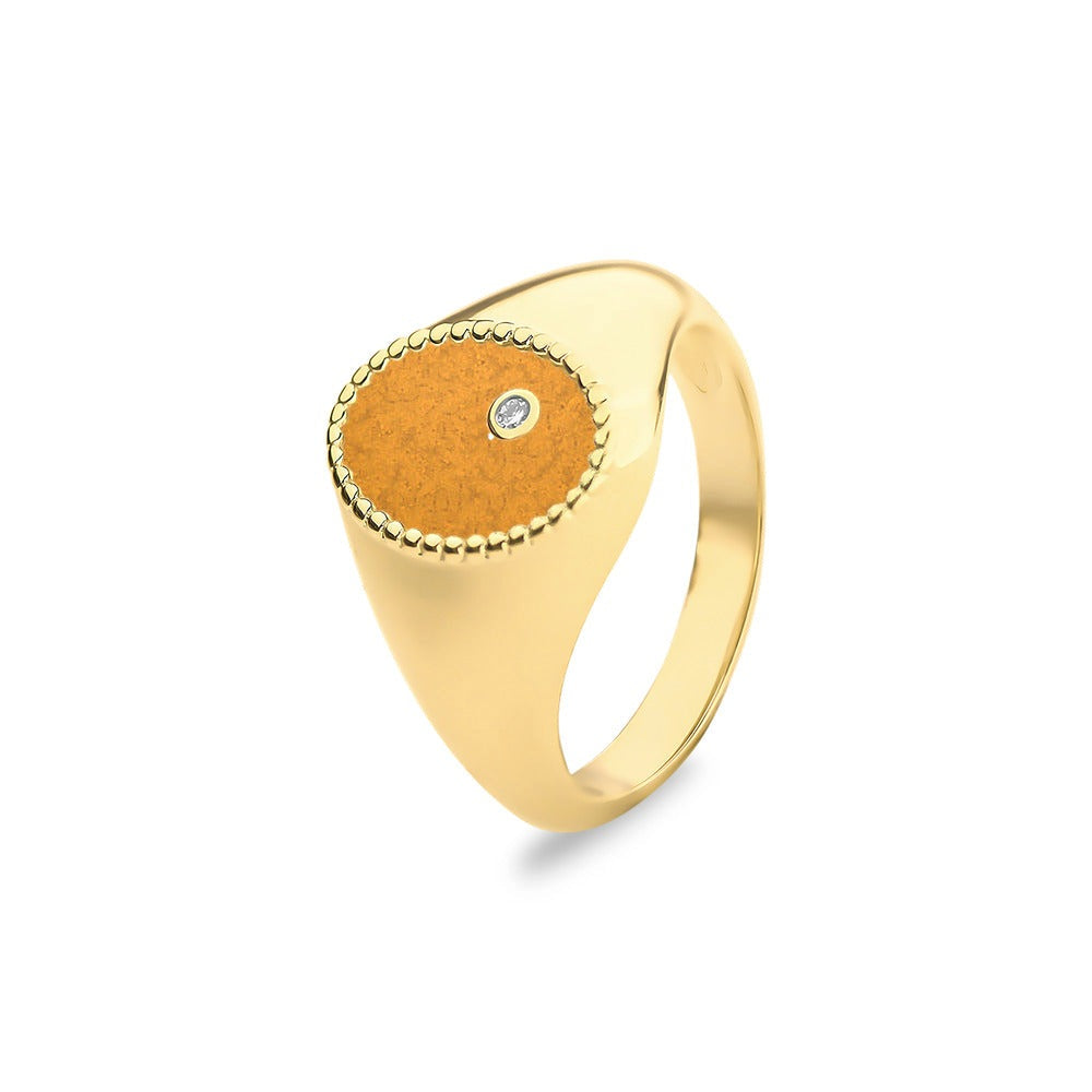 See You Ovale gouden asring met diamant – RG072 – afbeelding 5
