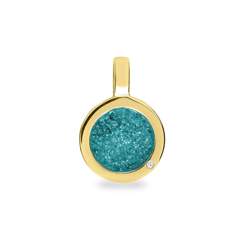 See You Ronde ashanger met steen in goud – RL-007 – afbeelding 1