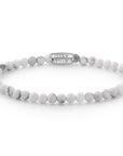 Rebel & Rose Armband Virgin White 4mm Natuursteen Unisex RR-40007-S - PansiteNederland.nl