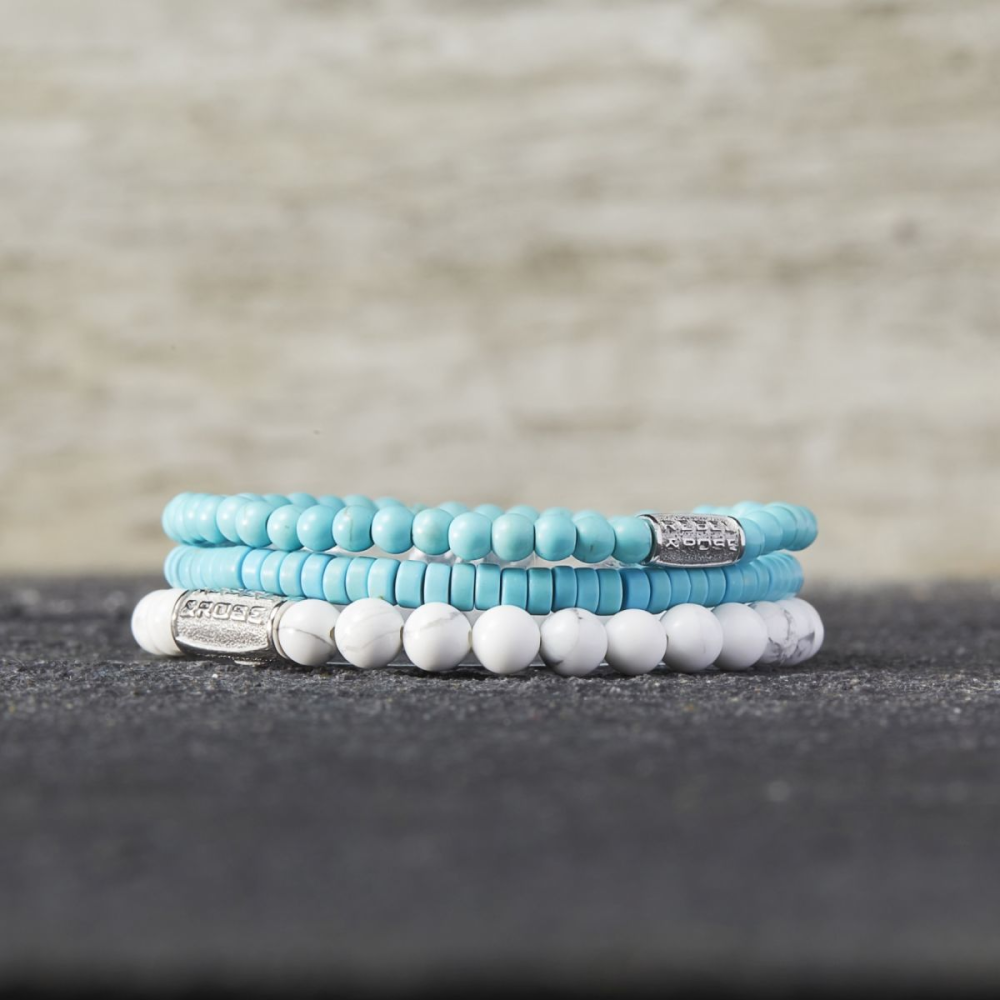Rebel & Rose Stones Only 4mm Armband RR-40013-S – Groenblauw