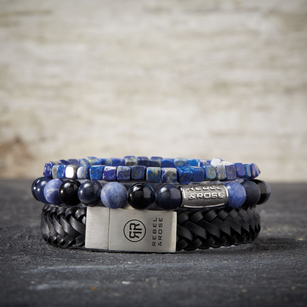 Rebel & Rose No Balls Please 4mm Armband RR-40078-S – Blauw