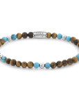 Rebel & and Rose - Armband - Mix Tiger Turquoise - 4mm Armband - RR-40109-S Dames - PansiteNederland.nl