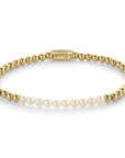 Rebel & Rose Armband Pearl Gemeets Yellow Gold 4mm 18K Geelgoud Ionplated Unisex RR-40127-G - PansiteNederland.nl