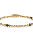 Rebel & Rose Armband Touch of Green Glam Rocks 4mm 18K Geelgoud Ionplated RR-40155-G - PansiteNederland.nl
