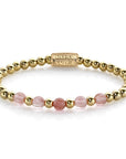 Rebel & Rose Armband Yellow Goldeets Cherry Rose 6mm 18K Geelgoud Ionplated Unisex RR-60081-G - PansiteNederland.nl