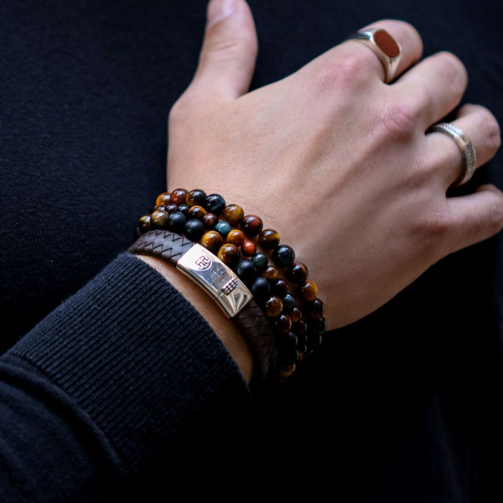 Rebel & Rose Stones Only 6mm Armband RR-60115-V – Geel/rood/blauw