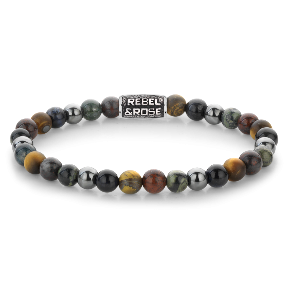 Rebel & Rose Stormy Weather Vintage - 6mm Armband RR-60128-V - Mix