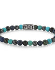 Rebel & Rose Armband Blue Nights Vintage 6mm Natuursteen Unisex RR-60132-V - PansiteNederland.nl
