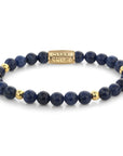 Rebel & and Rose - Armband - Midnight Blue - 18 ct yellow gold ionplated - 6mm Armband - RR-60137-G Dames - PansiteNederland.nl