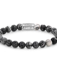 Rebel & Rose Armband Black Wolf 8mm Natuursteen RR-80032-S - PansiteNederland.nl