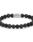 Rebel & and Rose - Armband - Black Rocks - 8mm - RR-80041-S Unisex - PansiteNederland.nl